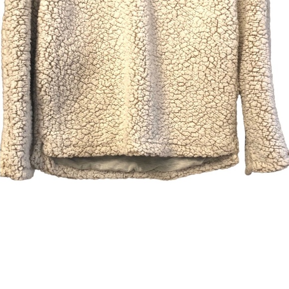 Thread & Supply 1/4 Zip Sherpa Wubby Teddy  Pullover Women’s Size Large - Picture 6 of 12